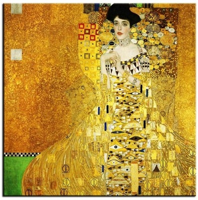 OBRAZ Gustav Klimt Portret ADELA 80x80 NA PŁÓTNIE