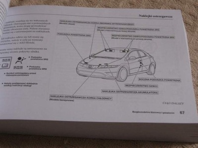 HONDA CIVIC POLSKA MANUAL MANTENIMIENTO 2006- 2011  