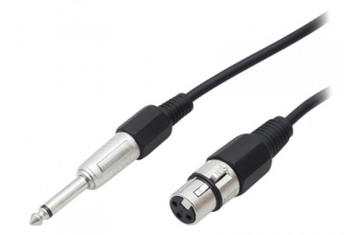 Kabel Przewód Mikrofonowy Jack 6.3mm XLR 5m