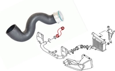 Труба интеркулер turbo audi a4 a6 1.9 tdi фото №1