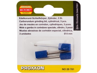 Końcówka szlifierska Proxxon cylindryczna 8mm 3szt