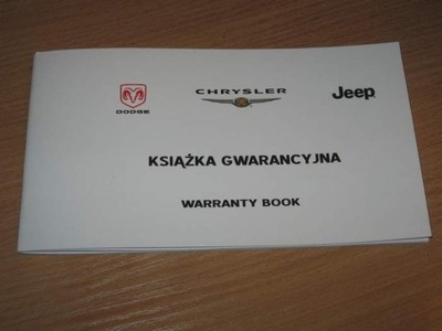 Chrysler Jeep Dodge książka gwarancyjna serwisowa polska