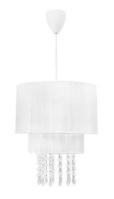 Lampa sufitowa biała żyrandol biały do salonu