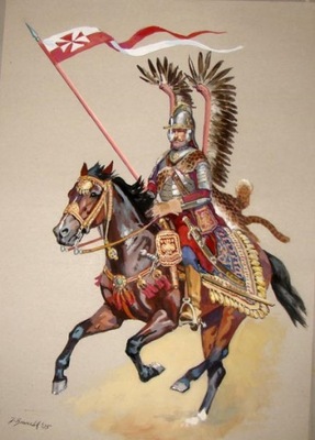 OBRAZ PATRIOTYCZNY HUSARZ NOWY NA PŁÓTNIE 50x70