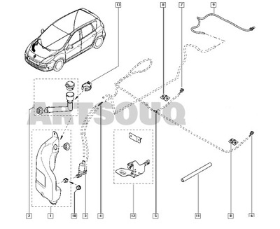 RÉSERVOIR LAVE-GLACE SCENIC 3 GRAND SCENIC 3 - milautoparts-fr.ukrlive.com