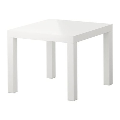 IKEA LACK stolik 55x55 cm stół kawowy BIAŁY POŁYSK