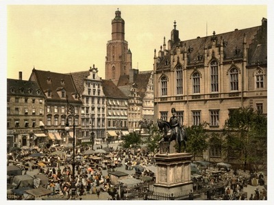 WROCŁAW Rynek (strona zachodnia) 1890 r.