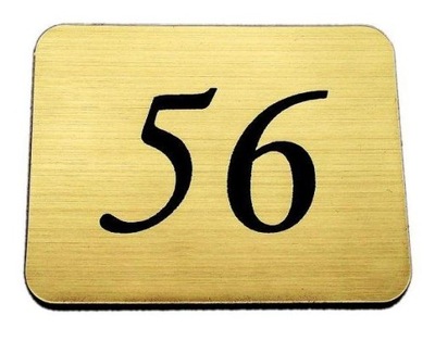 Tabliczka numer na drzwi do naklejenia 5x4 GRAWER