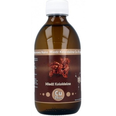 Niejonowa Nano Miedź Koloidalna 25 ppm 300 ml
