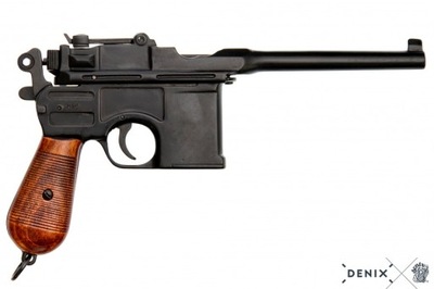 Pistolet Mauser C96 Metal Skala 1:1, Replika DENIX
