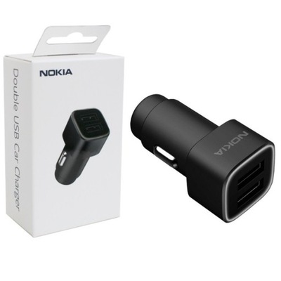 NOKIA DC-301 2xUSB 3,4A ORYGINALNA SZBKA ŁADOWARKA SAMOCHODOWA UNIWERSALNA