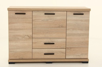 Komoda barek C7 biała, sonoma, truflowa złożona z szufladami