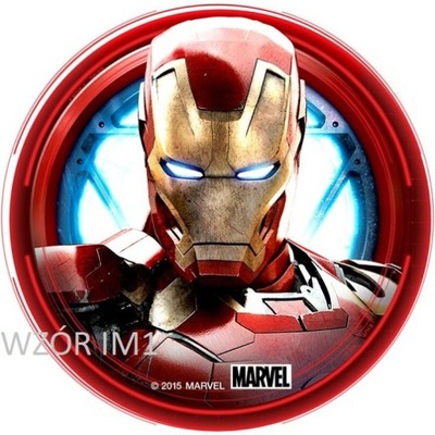 BARDZO GRUBY OPŁATEK NA TORT Iron Man Avengers