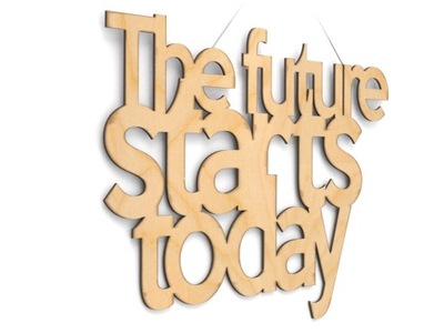 Napisy na ścianę 3D - The future starts today