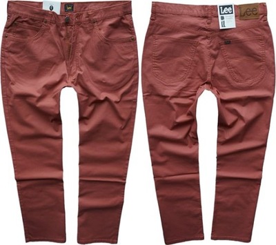 LEE BROOKLYN spodnie klasyczne czerwone W32 L32