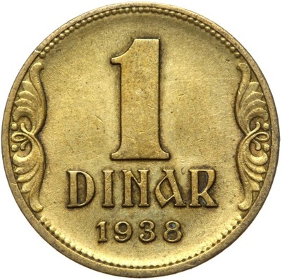 Jugosławia - moneta - 1 Dinar 1938