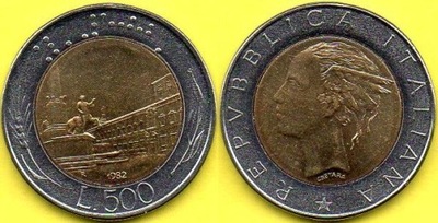 WŁOCHY 500 Lira 1982 r.