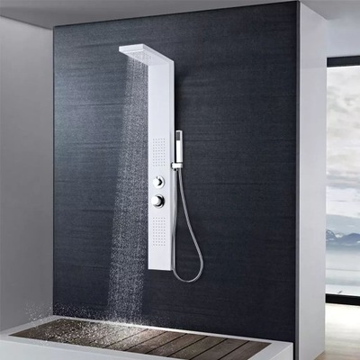 Panel prysznicowy VidaXL z hydromasażem biały