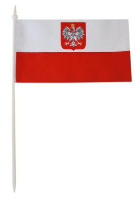 Flaga Polski Polska z godłem chorągiewka Flagietka 50x30cm