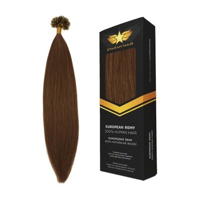 Pasemka keratynowe 60 65 cm 0,8g (pakiet 25 szt) włosy europejskie podatne