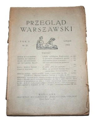PRZEGLĄD WARSZAWSKI Nr 26 1923