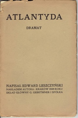 SF Edward LESZCZYŃSKI ATLANTYDA / Kraków 1909