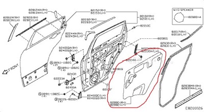 SOUND INSULATION REAR DOOR SET NISSAN QASHQAI J11 - milautoparts-fr.ukrlive.com