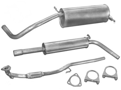 SEAT IBIZA - 1.2 (ROK 2002-2005) TWO SILENCERS + TUBE + GASKET + STRAPS - milautoparts-fr.ukrlive.com