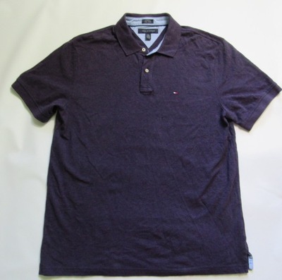 Tommy Hilfiger DENIM ORYGINALNE FIOLETOWE POLO/ XL