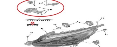 SET REPAIR MOUNTING LAMP RIGHT PEUGEOT 2008 - milautoparts-fr.ukrlive.com