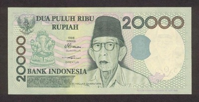 INDONEZJA 20000 Rupiah 1998 / 1998 P-138a UNC