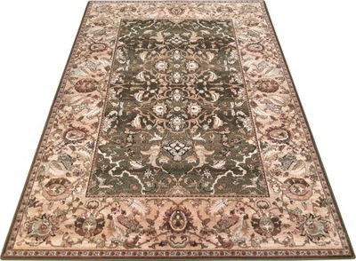 Dywan wełniany 200x300 AGNUS HETMAN oliwka 2x3 beżowy oliwkowy 100% wełna