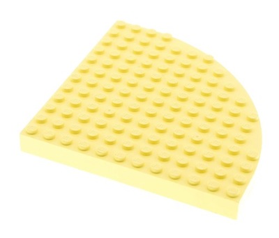30703 LEGO 6162 616203 - brick 12x12 - lekki żółty - Belville - 1szt