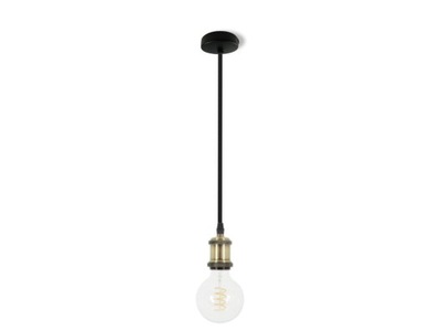 LAMPA WISZĄCA POJEDYNCZA Z OPRAWKĄ RETRO ZŁOTA