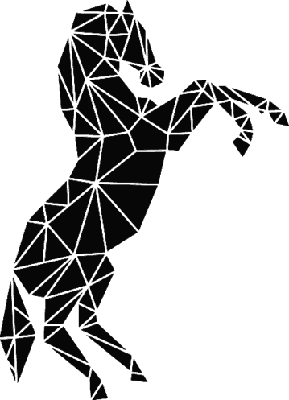 Szablon malarski Koń geometryczny 50x36cm