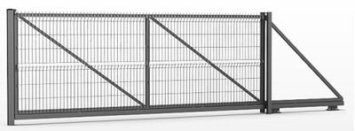 Brama przesuwana panelowa przemysłowa 5mx1m