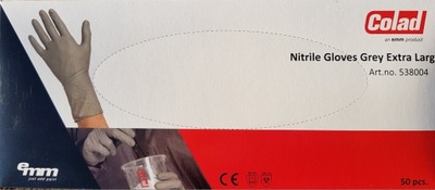 RĘKAWICE rękawiczki NITRYLOWE COLAD szare mocne L