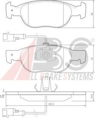 PADS FRONT ALFA ROMEO 145 146 930 1.4 1.6 1.9TD - milautoparts-fr.ukrlive.com