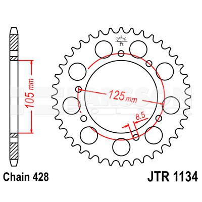 PIGNON ARRIÈRE JT 1134-50 DERBI SENDA YAMAHA XT 125 - milautoparts-fr.ukrlive.com