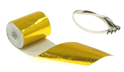 Стрічка теплова samoprzylepna - золота 5m + хомути фото №1