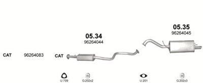 POT D'ÉCHAPEMENT CHEVROLET TACUMA 1.6 05.35AL/PLO - milautoparts-fr.ukrlive.com