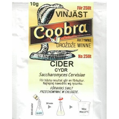 DROŻDŻE DO CYDRU COOBRA CIDER AKTYWNE COBRA OKAZJA