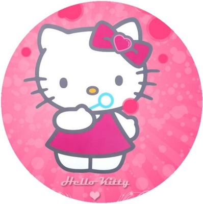 id_7186 OPŁATEK TORTOWY KOT HELLO KITTY KOTEK TORT KSIĘŻNICZKA GIRL BABY