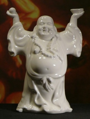 FIGURKA BUDDY STATUETKA BUDDA * porcelana PREZENT