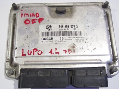 VW LUPO 1.4 TDI CONTROL UNIT 045906019S 0281010259 - milautoparts-fr.ukrlive.com