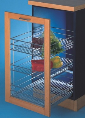 kosz kargo 030 chromowany 3 półki szafka 60cm szeroka