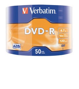 Płyty DVD-R Verbatim DVD-R 16x 4.7GB 50P SP Matt