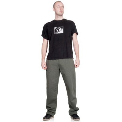 TheCo - Gładkie spodnie dresowe - khaki - XXXL