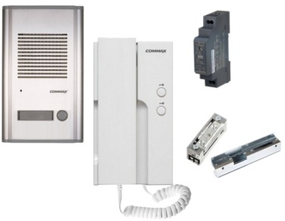COMMAX DOMOFON 1-RODZINNY PODTYNK RYGIEL 12V