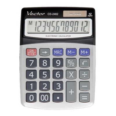 Kalkulator biurowy 12-cyfrowy Vector KAV CD-2462